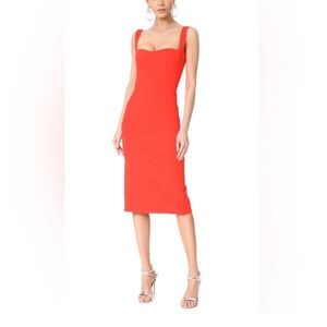 Dion Lee Red Bustier Midi Pencil Party Cocktail Dress US 8 $1290 Retail NEW